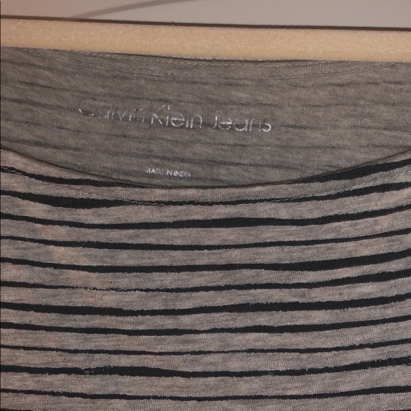 Calvin Klein Jeans 3/4 sleeve striped T-shirt M - Picture 2 of 2